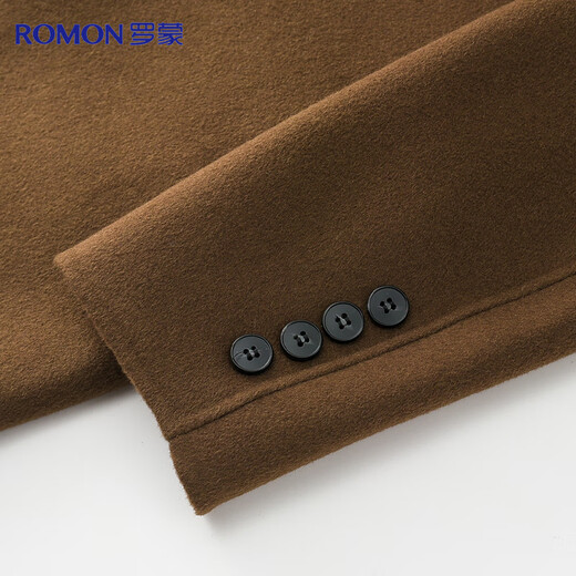Lomon wool double-sided woolen coat men's autumn and winter mid-length suit collar woolen windbreaker jacket men's clothing