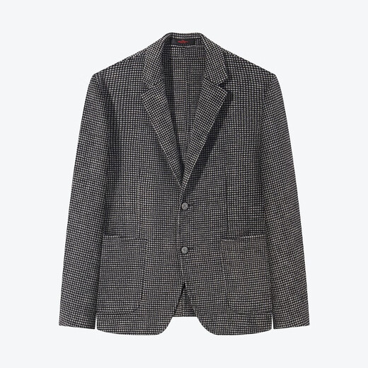 Sieben Brand [Wolle] Anzug Jacke für Herren und Winter Neuer Modetrend Slim Single Jacquard Anti-Falten-Anzug für Männer Schwarz B54 (190/108b)