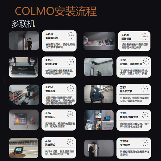 COLMO New Elephant 2.0 central air conditioner 160/180 six horses, seven horses, eight horses, nine horses, one to five smart home multi-connection, full DC frequency conversion, first-class energy efficiency EVO series 8 horses, first-class energy efficiency single host, single shot not shipped