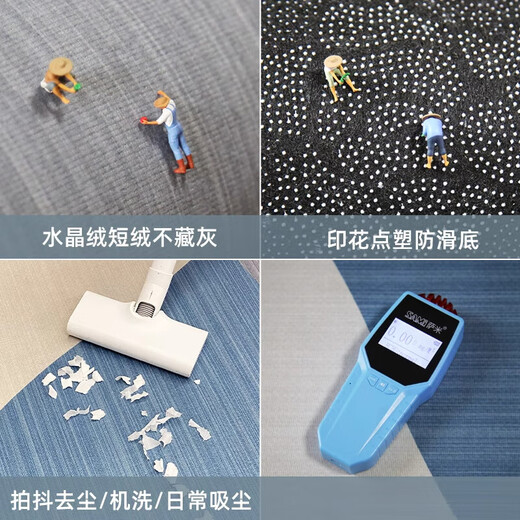 Yonghuan Carpet Living Room 2024 New No-Washable Rubber Sofa Floor Mat Bedroom Feeling Home Light Luxury Waterproof Tea Table Blanket Simple No. 15601 1 piece 140*200CM (no hair loss or color fading)