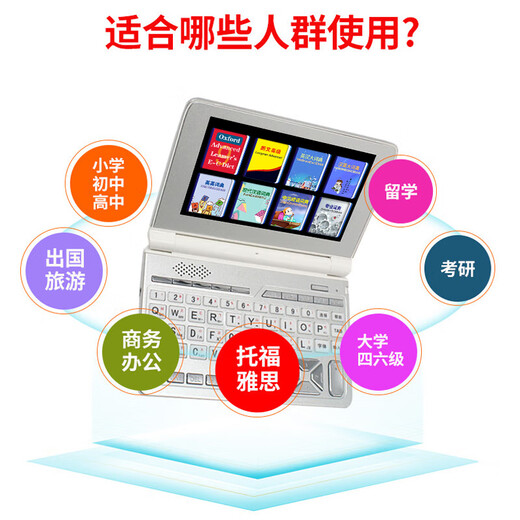 Kuaiyitong Student English Electronic Dictionary Learning Machine for Primary and High School Students Offline Back-Looking Word Artifact Longman Advanced English-Chinese Bilingual Dictionary Translator No Games Can Be Taken to School Space Silver HD Screen Upgraded Version 64G Enhanced Version Added New Primary School High Listening
