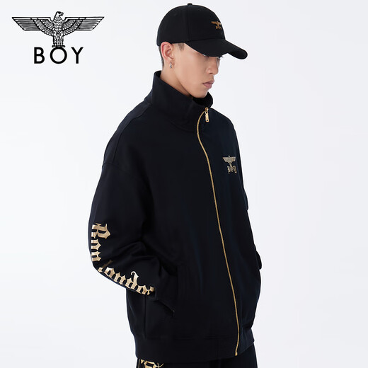 
BOY LONDON [Black Deacon] Spring men and women's style black trendy and cool knitted jacket N12801 Black XL