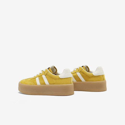 Bestou Spring and Summer Shopping Mall New Retro Sole Sole Silver German Training Shoes Fomen's Women's Casual Sports Chaussures i9227cm4 jaune / blanc 36
