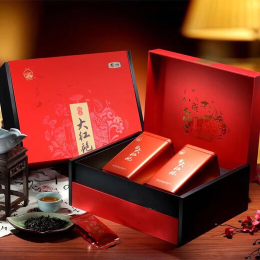 Zhongcha Xiamen Seawall Tea AT679 Premium Dahongpao Boîte cadeau Special Rock Tea Gift (28 bulles intégrées) 200g * 1 boîte 1 boîte