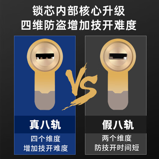 全铜通用家用防盗门入户门进户大门锁芯AB叶片超C级多轨 12045+758个主钥匙 带钥匙