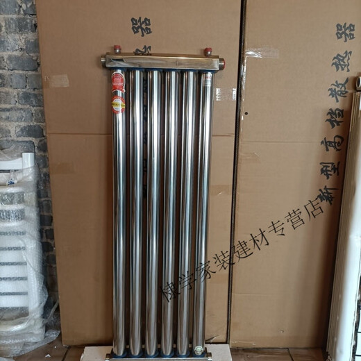 Danstini 304 stainless steel instant heat exchanger over-water heating radiator floor heating plate household hot water exchanger 76-tube 304 stainless steel heat exchanger center distance 60 cm 6 columns