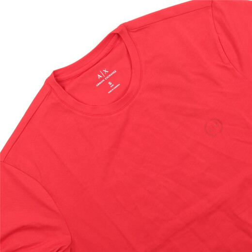 Armani/Axe Color sólido para hombres Camiseta de cuello redondo de manga corta simple