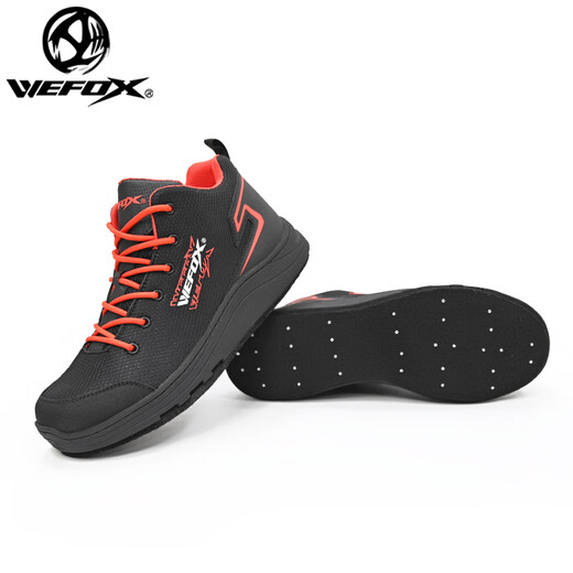 WEFOX 威狐矶钓鞋防滑透气轻便钓鱼鞋耐磨毛毡底海钓鞋户外登礁钓鱼鞋 WDX1050/黑红 均码 43