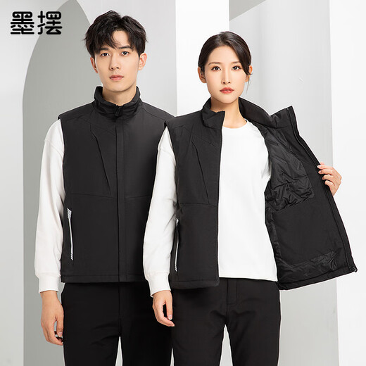 Ink pendulum jacket, cotton vest, thickened outdoor wear-resistant, water-repellent and cold-proof jacket for men and women, customizable logo