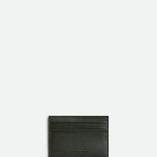 BOTTEGA VENETA[礼物]葆蝶家2025新品男士INTRECCIATO编织斜纹信用卡包 深绿色 均码