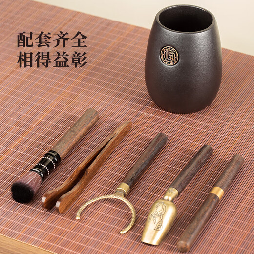 YIJUKE tea ceremony six gentlemen tea set accessories tea needle tea knife tea clip tea spoon tea cake knife tea fork pot pen set