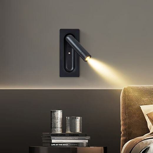 Luz de licor empotrada Luz de la pared del interior creativo americano con el interruptor Luz de la habitación del dormitorio de la habitación Light 1105 Black Warm Light 3W