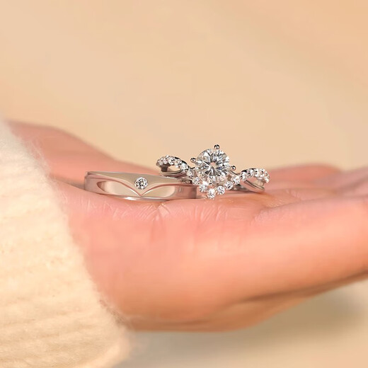 MZMZ platinum ring PT950 platinum couple ring for engagement anniversary customized birthday gift for girlfriend and wife light luxury model-couple ring