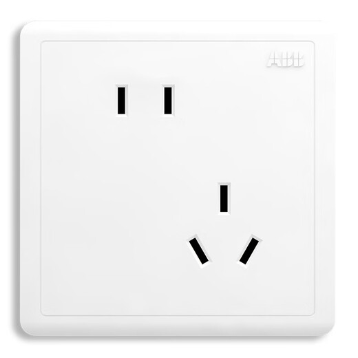 ABB 开关插座 远致系列 86型正五孔/斜五孔插座白色多只装 斜五孔10只装