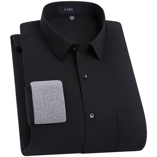 Шаньшань, машинная стирка, трехзащитная теплая рубашка на гусином пуху, мужская пуховая зимняя утепленная рубашка, черная 42