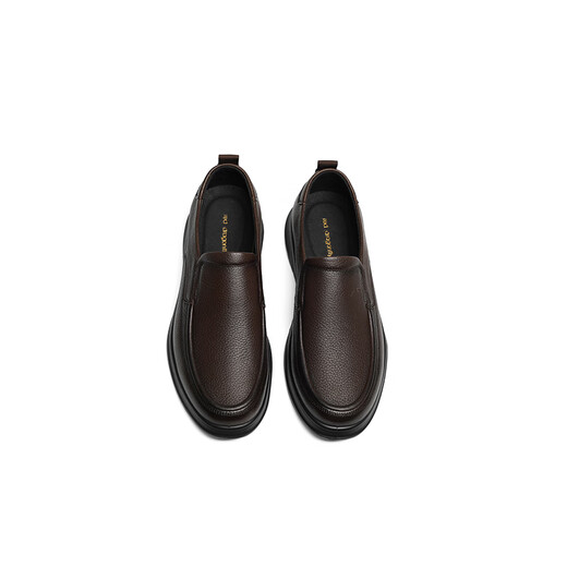 
Red Dragonfly Left Month Casual Leather Shoes 2025 Spring Men's Slides Casual Shoes Middle-aged and Elderly Shoes WTA15124 Brown 43