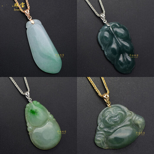 Qianla 18K gold buckle pendant buckle filigree jade pendant melon seed buckle beeswax pendant clip buckle accessories jade 18k rose gold small clip