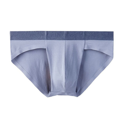 MiiOW Men's Briefs Briefs 60 Count Modal Cotton Mid-waist Breathable Solid Color Seamless Antibacterial Thong Men Light Gray Blue + Gray Green + Iron Gray (Three Packs) XL -175