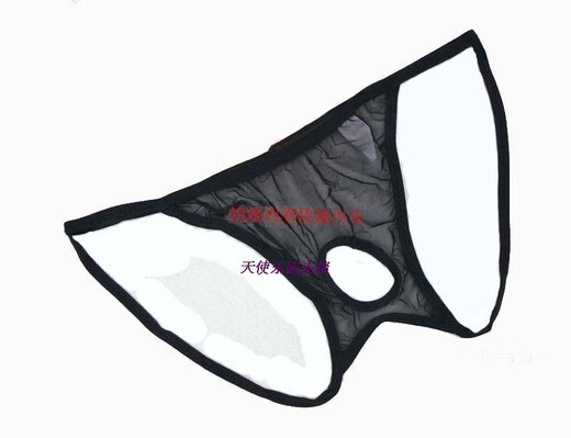 Men's see-through mesh exposed JJpp sexy underwear couple supplies thong T-pants couple tease free to take off gay black exposed JJ style one size