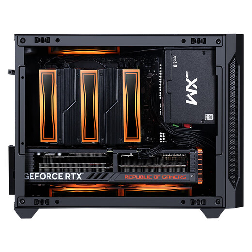 先马（SAMA）趣造air黑色 游戏办公桌面主机小机箱 三面网孔散热/易拆结构/支持matx主板ATX电源/双U3/顶部防尘