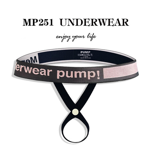 Herrenunterwäsche Double Ticks Gürtel sexy unsichtbare transparente Ring-Tanga Hip-exponierte Shorts rosa xxl