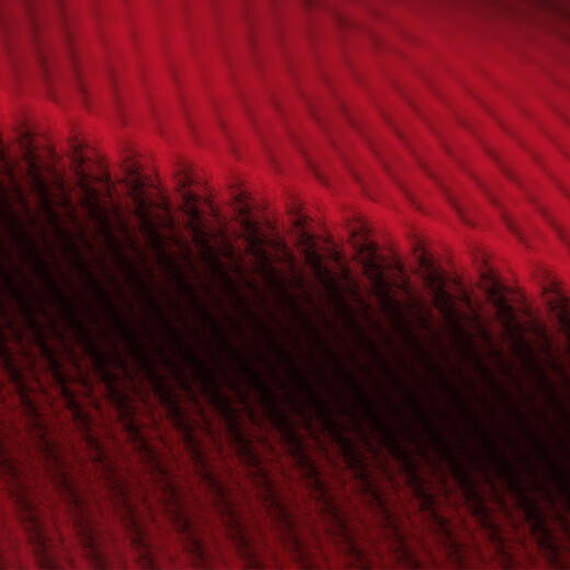 Shanghai Story Feste Farbe Nuannuan Serie Wolle gestrickt Hut 100% Wollhut Winter Warm Wollhut Urlaub Geschenk Dunkelrot One Size (55-60)