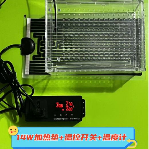 YWZR Trend Care Appliances Pet Temperature Control Heating Pad Reptile Reptile Breeding Box Gecko Lizard Snake Horned Frog Box Hamster Heating and Insulation Equipment Precise Temperature Control 14W/15*28cm+Insulation Film+Temperature Control On