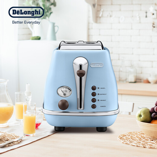 Delonghi CTOV2103.AZ toaster icona retro breakfast series household bread machine ocean blue 2-piece