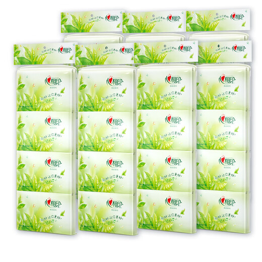 Heart-to-heart handkerchief paper tea bag Heart-to-heart seal portable portable sanitary napkin wallet type facial tissue napkin 4 layers 8 pieces * 24 pack