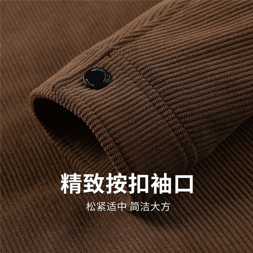 Dances with Wolves Goose Down Liner Lapel Down Jacket Men's 2025 Autumn and Winter New Corduroy Warm Men's Jacket 1028 Coffee 303 M (170)