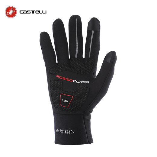 Castelli scorpion cycling gloves women's spring and autumn windproof warm lightweight bicycle long finger gloves 4519549 black 010 M