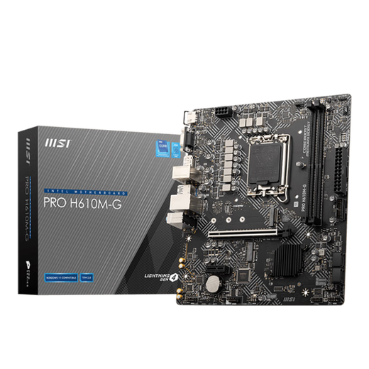 Intel 12/13 Generation Core CPU MSI H610 Motherboard CPU Set Board U Set MSI Pro H610m-G D4 I3-12100 Box
