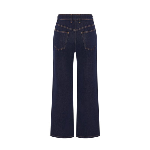 Navigare Italian Sail Women's Straight Pants Jeans Spring and Autumn Style Fashion Slim Not Restricted Casual Versatile Pants Dark Blue 29