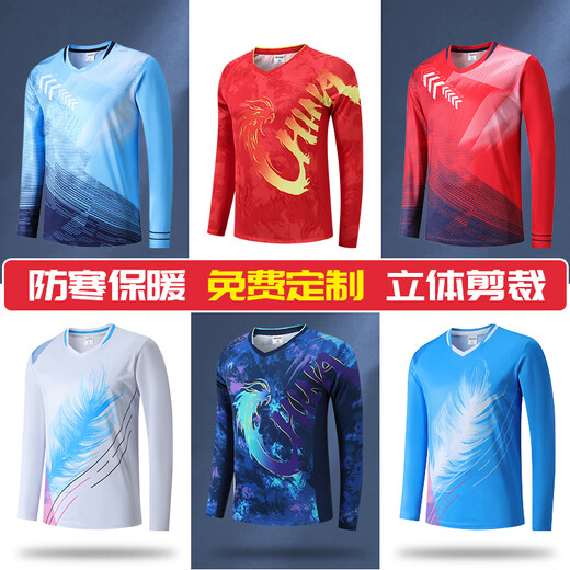 Butterfly Jersey Longärmelte Tischtennis Uniform Herbst- und Wintersportanzüge für Männer und Frauen Kinder Nationalmannschaft Wettbewerb Uniform.