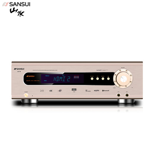 SANSUI Audio Amplifier Home Speaker Home Theater 5.1 Channel AV Amplifier High-Fidelity Wireless Bluetooth Home Karaoke Amplifier UX70 (5.1 Amplifier 1200W Peak)