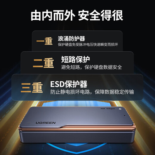 Greenlink CM642 USB4 hard drive enclosure 40Gbps M.2 NVMe/SATA solid state mobile hard drive enclosure 20Gbps compatible with Thunderbolt 3/4 suitable for Apple Macmini notebook SSD M.2 NVME 40Gbps air cooling 15976