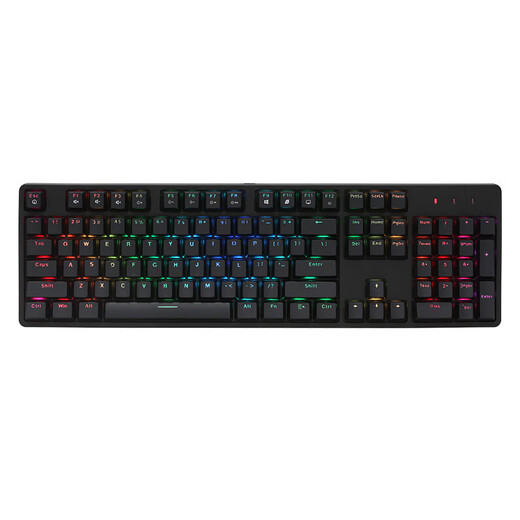 Ai Stone FE 104 full-key hot-swappable mechanical keyboard RGB backlight full-size gaming keyboard black red axis