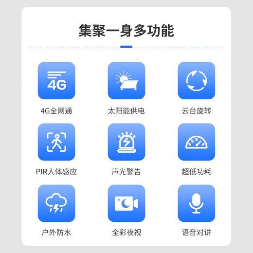 宏闪4g太阳能摄像头室外无线监控器家用360度无死角带夜视全景全彩追踪无电无网户外无需连wifi免流量
