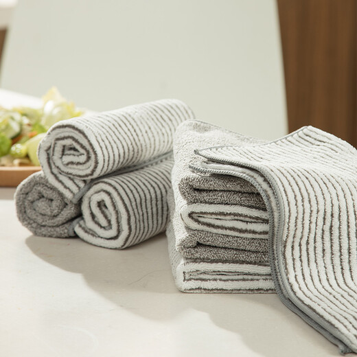 Yunlei Bamboo Carbon Fiber Multifunctional Towel Dish Cloth Double Layer Thickened Cleaning Towel Kitchen Rag 30*30cm 6 pieces
