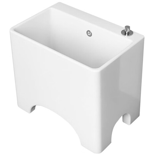 Dallv balcony tall ceramic mop pool with legs mop pool faucet floor-standing household bathroom small mop washing pool white ordinary version length 40 non-main picture see picture 2