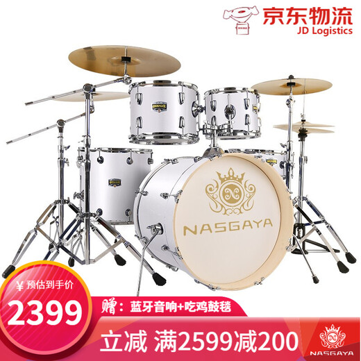 纳斯格雅（NASGAYA）架子鼓成人初学者儿童专业考级爵士鼓打击乐器考试专用不扰民 5鼓4镲升级版ED-065【颜色备注】