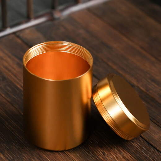 Edo 60ml free cloth bag, aluminum alloy tea can, portable tea can, travel tea can, tea storage can, packaging box
