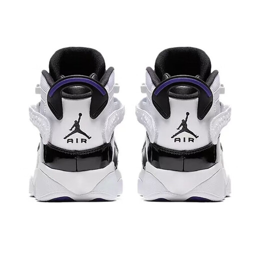 Nike (Nike) Freizeitschuhe Frauenschuhe Sommer Neue Sneakers Air Jordan 6 Ringe GS Sechs-Kronen-Basketballschuhe 323419-104 Schwarz-Weiß-Farben 38 38