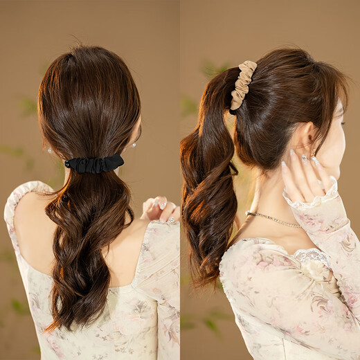 Chimera (CHIMERA) 2 pieces of fabric non-slip vertical clip medium hairpin hairpin fully tied hairpin high ponytail banana clip girl birthday gift
