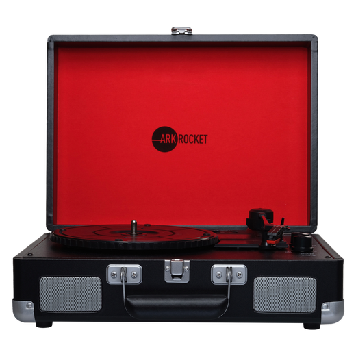 ARKROCKET Curiosity series retro Bluetooth vinyl record player suitcase audio gramophone vinyl record player American home black red