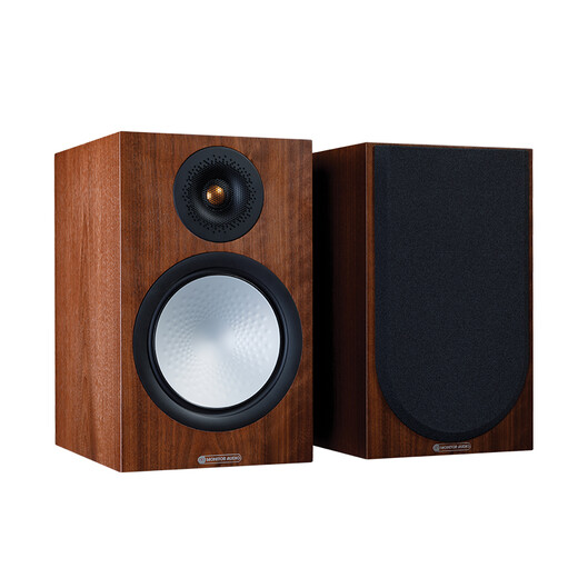 Monitor Audio Silver 100 Bookshelf Speaker Hi-Fi HIFI Set 2.0HIFI Set Desktop Audio Music Amplifier Set British Imported Brand Audio Walnut Color 7G