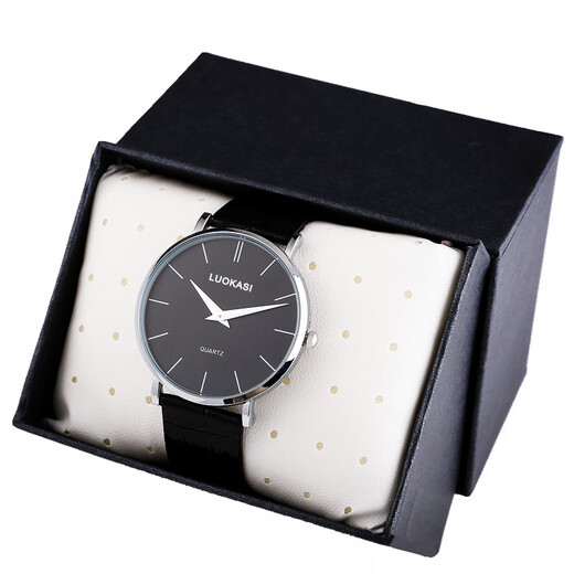 
Ultra-thin men's watch for male students Korean version simple casual trendy fashion belt waterproof quartz 3883 black belt black face + strap