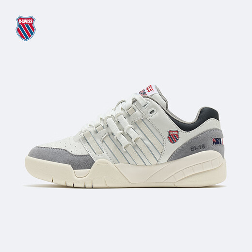 盖世威（K·SWISS）板鞋男女春季新款透气休闲情侣款满贯鞋9275 114温布尔登白/豆腐白/野鸽灰 40 男