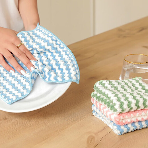 Zhengmiao dishcloth, kitchen housekeeping cleaning cloth, towel wiping table, absorbent rag, easy to clean, lint-free kitchen cloth, 25cm large rag-10 pack