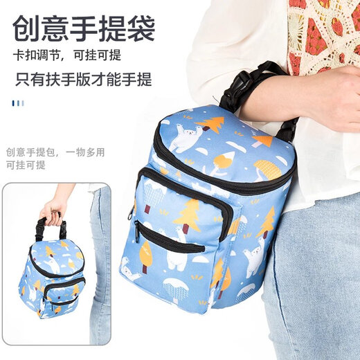 YIUDS婴儿手推车挂包通用遛娃神器置物袋儿童三轮车储物筐收纳 扶手版-抽纸款黑色